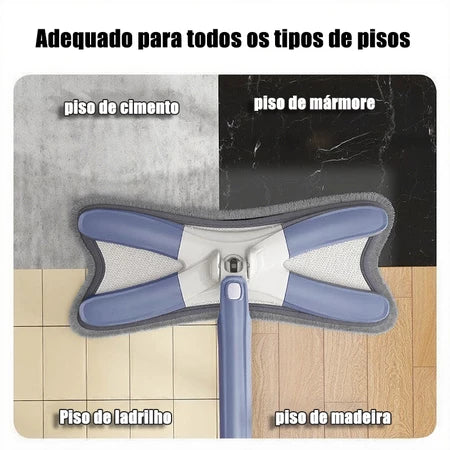 Rodo de XMop Twist Esfregão Giratório Lava e Seca com Extrusão