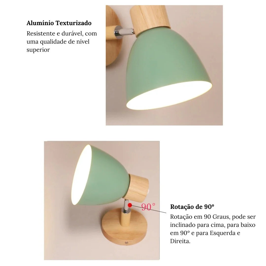 Aradela Articulada de Parede Interna Wooden Premium