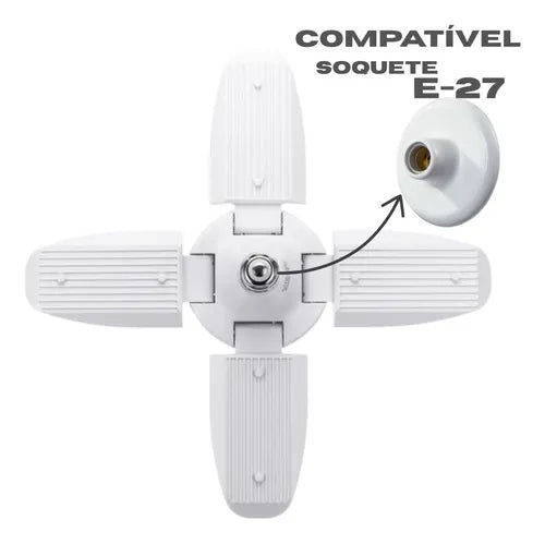 Lâmpada Led Dobrável Garagem e Interiores