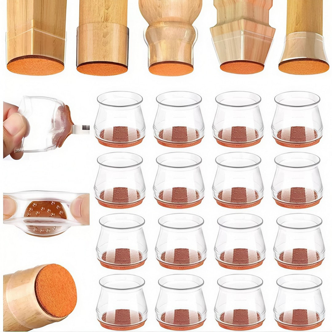 SafeFeet – Kit 16 Protetores de Silicone para Móveis