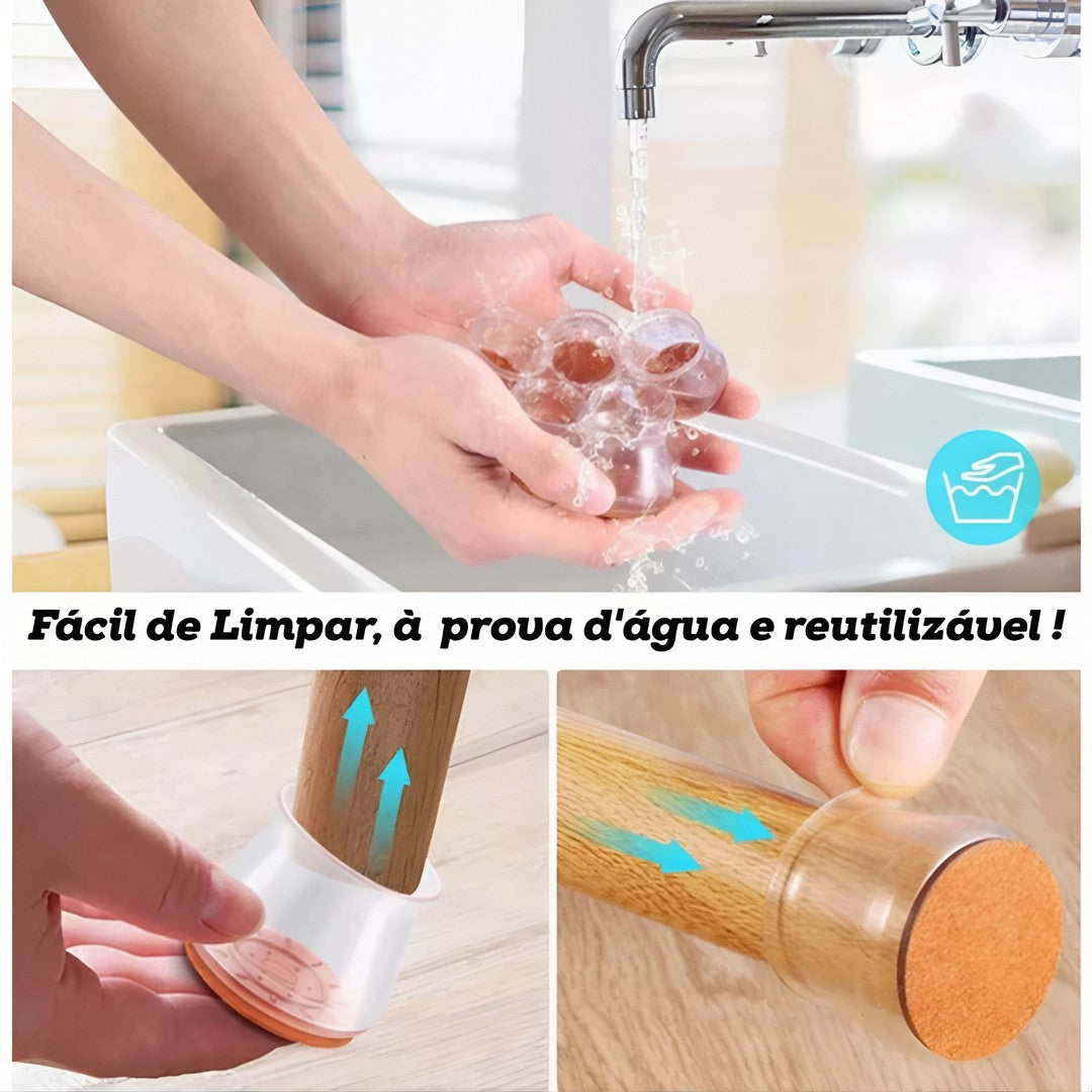 SafeFeet – Kit 16 Protetores de Silicone para Móveis