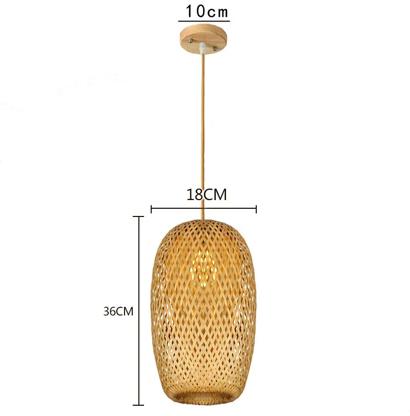 Kit 4 Luminárias Pendente de Bambu Naturale