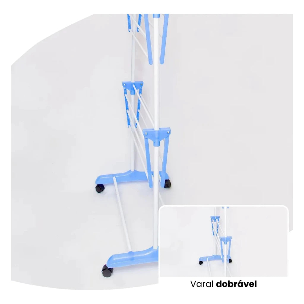 VARAL DOBRÁVEL MÁXIMO – Grande capacidade, portátil e reforçado.