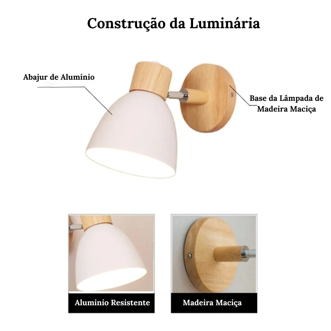 Aradela Articulada de Parede Interna Wooden Premium