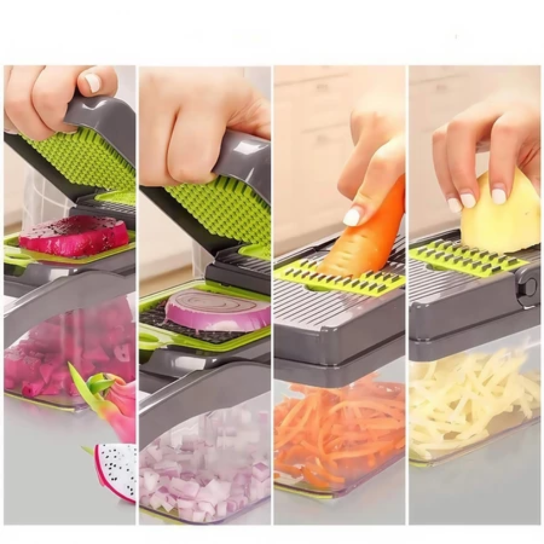 Profissional Multiuso Cozinha Slicer Aço Inox 14 em 1 Fatiador Cortador Ralador De Legumes Verduras Frutas Alimentos
