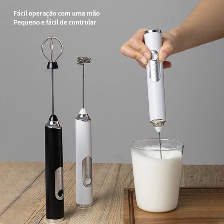 Mixer Elétrico 2 em 1 - O Segredo das Bebidas Perfeitas em Segundos