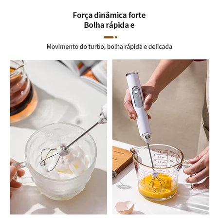 Mixer Elétrico 2 em 1 - O Segredo das Bebidas Perfeitas em Segundos
