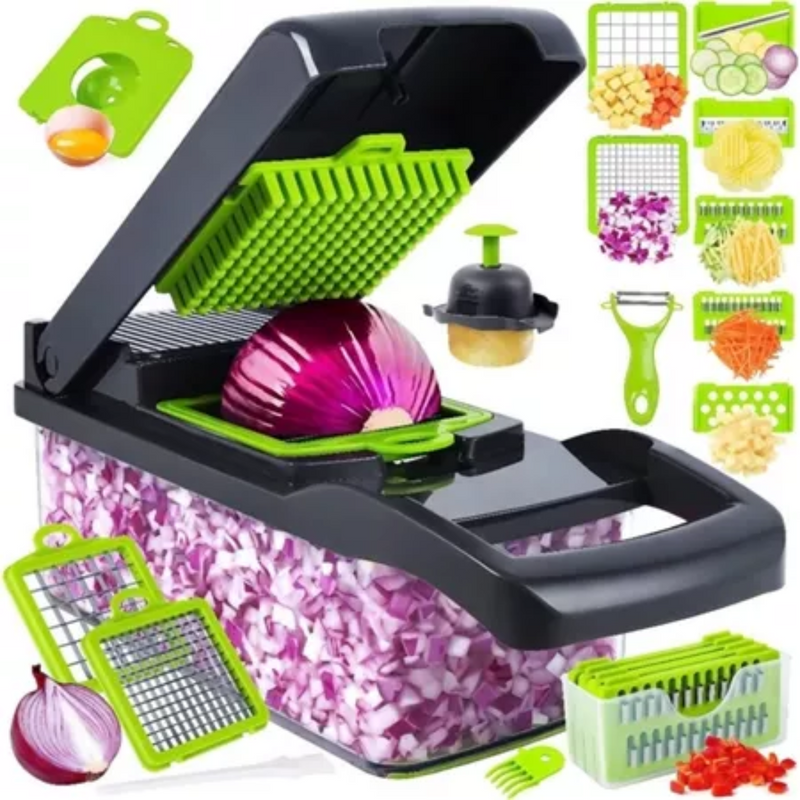 Profissional Multiuso Cozinha Slicer Aço Inox 14 em 1 Fatiador Cortador Ralador De Legumes Verduras Frutas Alimentos