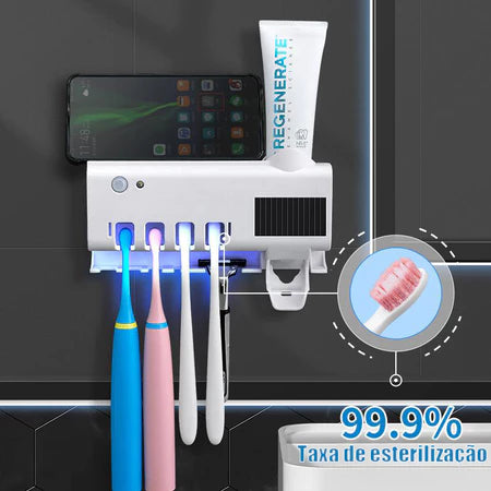 Suporte Para Escova Dispenser De Pasta De Dente Automático