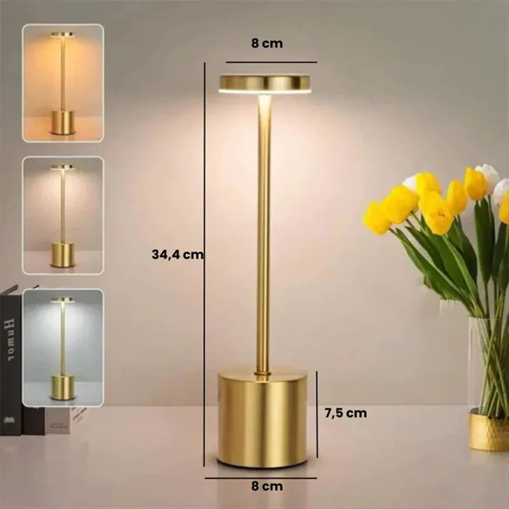 Luminária de Mesa LED Sem Fio Metal Lume