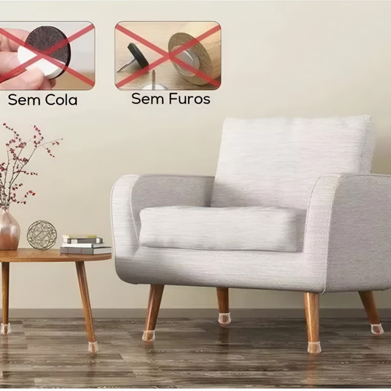 SafeFeet – Kit 16 Protetores de Silicone para Móveis