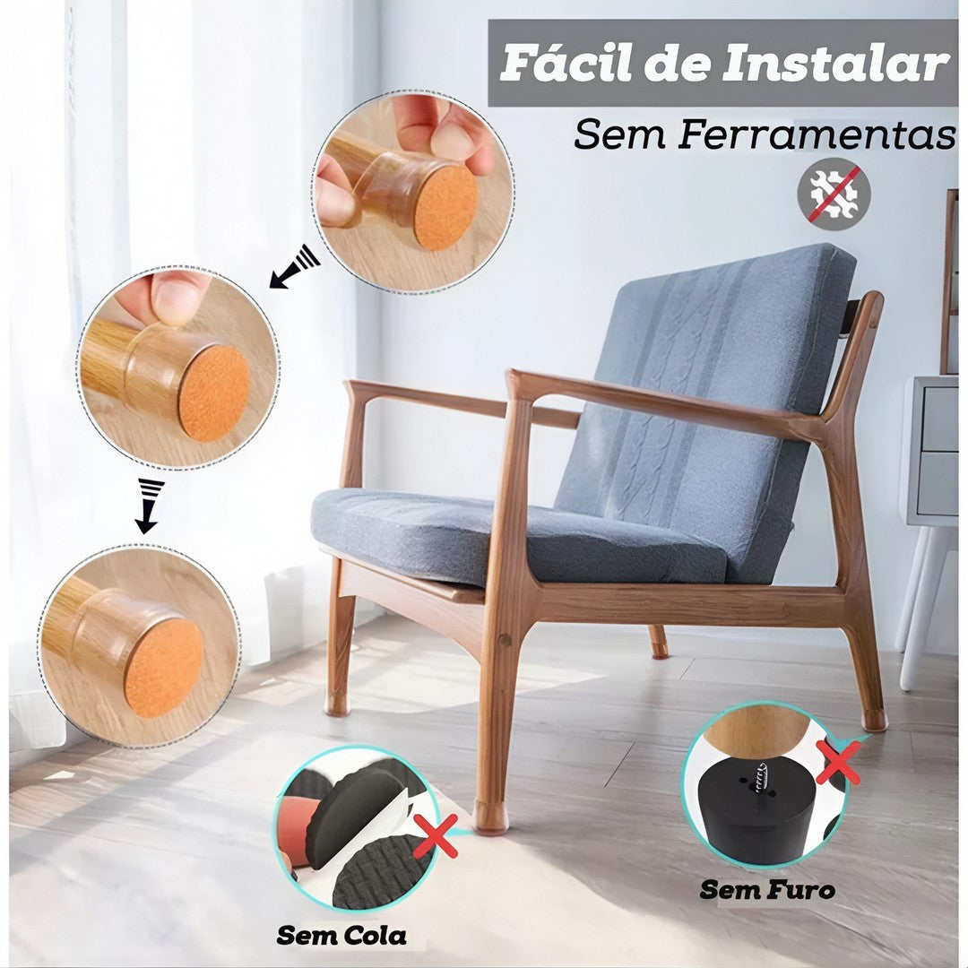 SafeFeet – Kit 16 Protetores de Silicone para Móveis