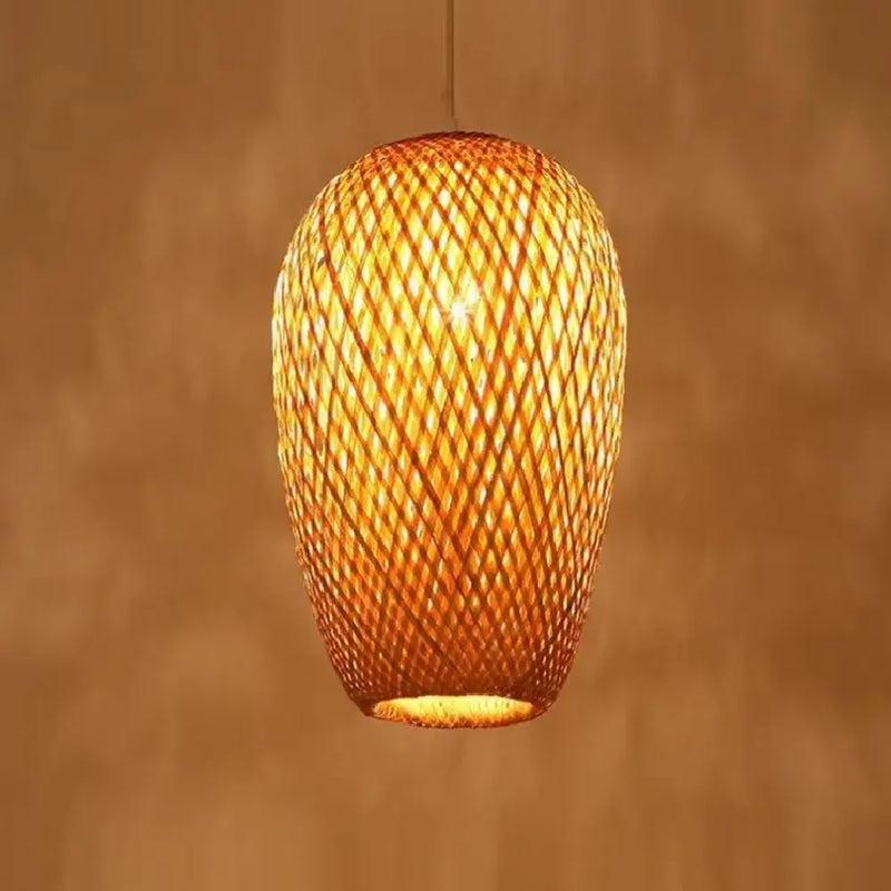 Kit 4 Luminárias Pendente de Bambu Naturale