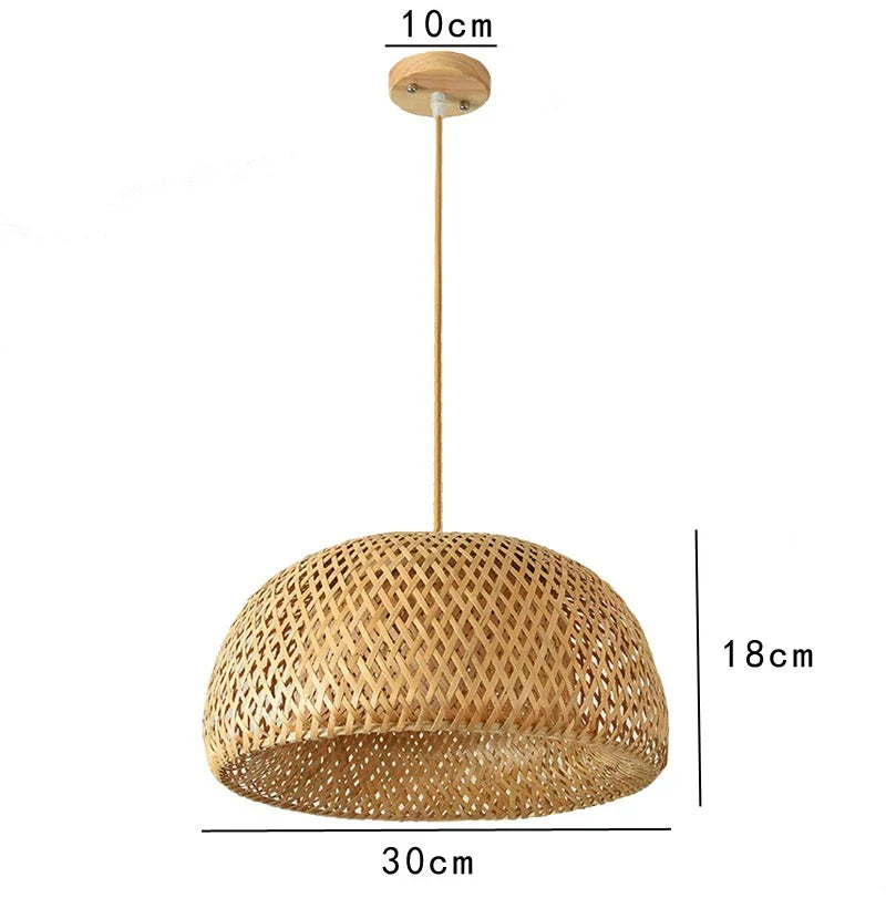 Kit 4 Luminárias Pendente de Bambu Naturale
