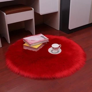 Tapete Redondo Peludo Premium - Elegância e Maciez para Seu Lar