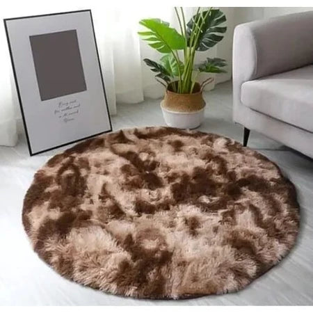 Tapete Redondo Peludo Premium - Elegância e Maciez para Seu Lar