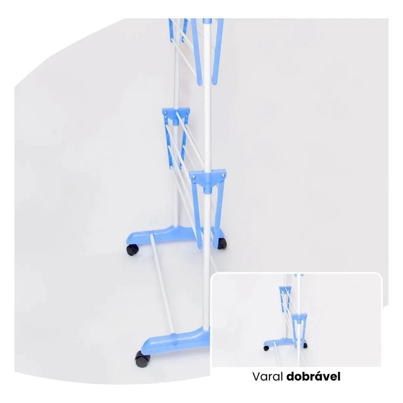 Varal Dobrável Máximo – Grande capacidade, portátil e reforçado.