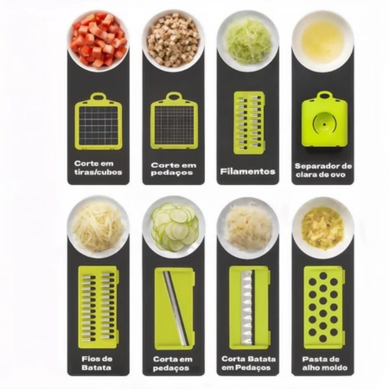Profissional Multiuso Cozinha Slicer Aço Inox 14 em 1 Fatiador Cortador Ralador De Legumes Verduras Frutas Alimentos