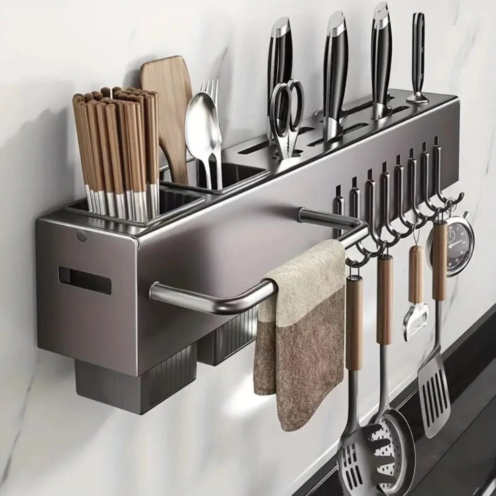 Suporte Organizador para Utensílios de Cozinha e Banheiro