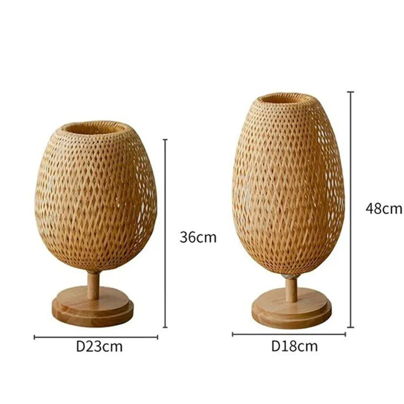 Kit Luminária de Mesa Bambu