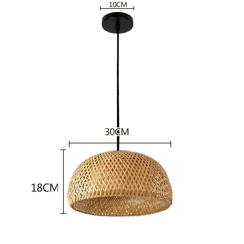 Kit 4 Luminárias Pendente de Bambu Naturale